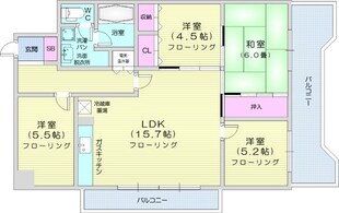 さっぽろ駅 徒歩7分 6階の物件間取画像